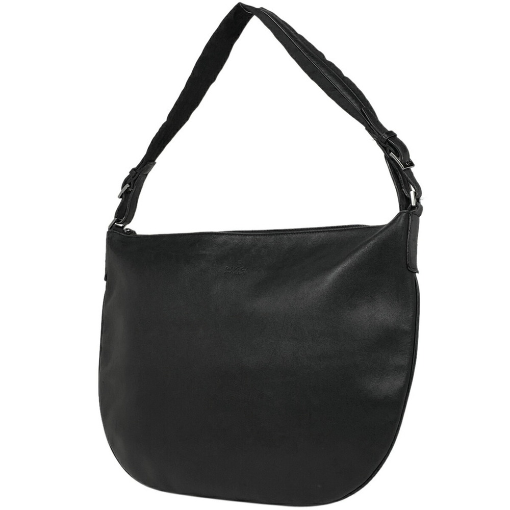 Gucci logo Shoulder Bag Hobo leather black